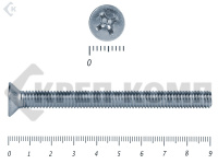 Винт потайной,цинк DIN965 5х 90 Фасовка (150шт)