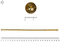 Саморезы Конструкционные, потай Torx, желтый цинк   8.0х500 мм (50 шт) 