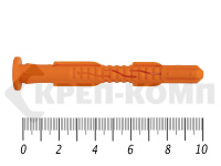 Дюбель рамный без шурупа 10х 100 БОРТ полипропилен под м6 (50 шт) 