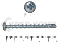 Саморез с полукруглой головкой, сверло DIN 7504N  6,3х60 МОСКРЕП (40шт)