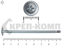 Саморез с прессшайбой сверло 4,2х76 Фасовка (150шт)