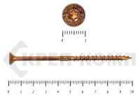 Саморезы Конструкционные, потай Torx, желтый цинк   5.0х100 мм КРЕП-КОМП (100 шт)