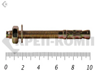 Анкер клиновой 10х100, желтый цинк (5шт)