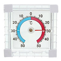 Термометр оконный наружный 70x75мм, биметаллический, ТББ, от -50°C до +50°C (шт.)