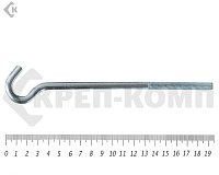 Крюк с метрической резьбой м8х160 (1шт)ф