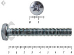 Винт полуцилиндрическая головка,цинк DIN7985 8х 80 (10шт) – фото