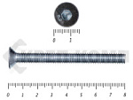Винт потайной с внутр. шестигр., полная резьба, цинк DIN 7991  8х80 пр.8.8 Фасовка МОСКРЕП(50шт)  – фото