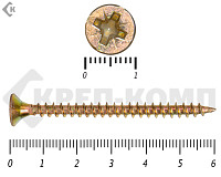 Саморез желтый цинк POZY 5х 60 (2500шт)