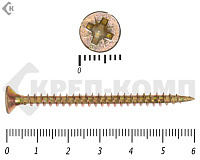 Саморез желтый цинк POZY 4,5х60 (4500шт)