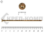 Саморезы Конструкционные, потай Torx, желтый цинк   6.0х200 мм (10 шт) – фото